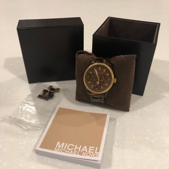 Michael Kors Jetset Tortoise Shell Watch - Picture 1 of 3